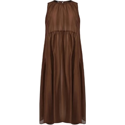 Mouwloos geplooid jurk vrouw Mat Fashion