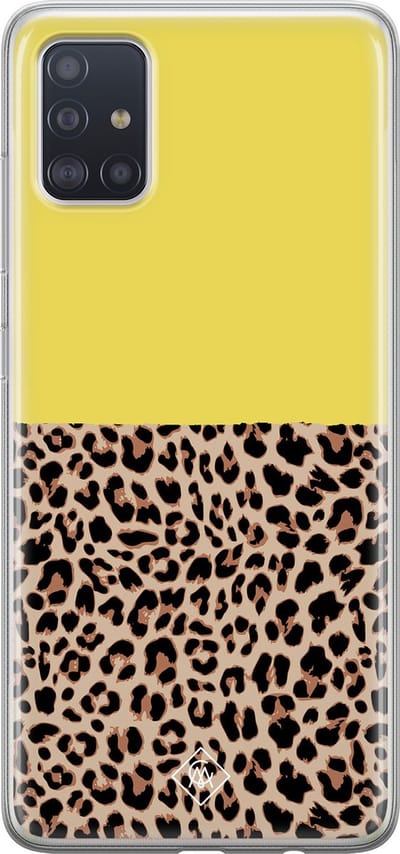 Casimoda® hoesje - Geschikt voor Samsung A51 - Luipaard Geel - Backcover - Siliconen/TPU - Geel