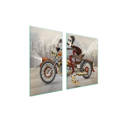 TMK ArtDeko - Snijplank van glas - 100x52 cm - Motorfiets