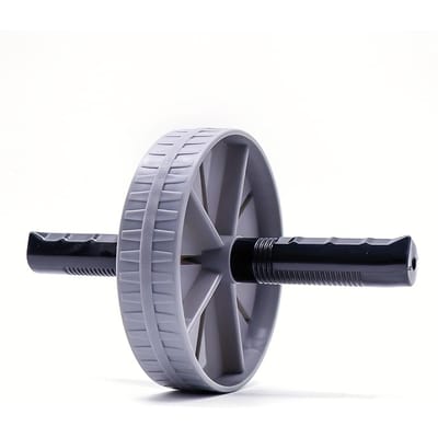 Ab Wheel Roller - Duurzaam ABS, Grijs & Zwart - Niet-elektrisch Core Strength & Spier Training Wiel voor Mannen & Vrouwen - Ideaal voor Home Gym, Gewichtsverlies grijs