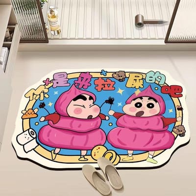 Schattige Cartoon Pop Vloermat Entree Deur Entree Deur Antislip Slijtvast Voetmat Badkamer Deur Diatomeeënaarde Mat 40*60cm