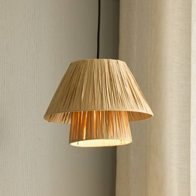 OSRAM Decor decoratieve hanglamp met bamboe lampenkap, 280 mm, E27 fitting, IP20, bruin