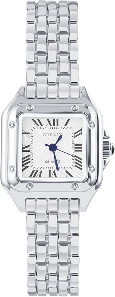 Dames Horloges - Vierkante Vintage Armbanden met Rechthoekige Kast en Romeinse Wijzerplaat