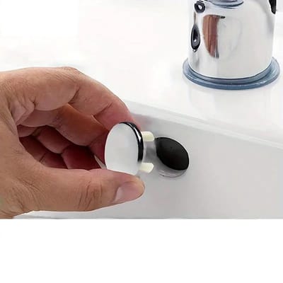 @ Lu’s Today® - Basic Bathroom Essentials - Wastafel Overloop Rozet – Rond – Chroomlook – ABS Kunststof – Ø 22–24 mm