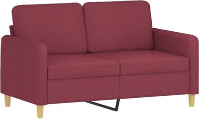 vidaXL Tweezitsbank 120 cm stof wijnrood