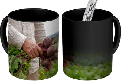 Magische Mok - Foto op Warmte Mokken - Koffiemok - Bieten - Vers - Moestuin - Magic Mok - Beker - 350 ML - Theemok
