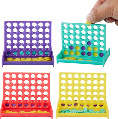 The Twiddlers – 24 Mini 4 Op Een Rij Spelletjes – Voor in de Auto & Onderweg – Vakantie & Reisspeelgoed voor Kinderen