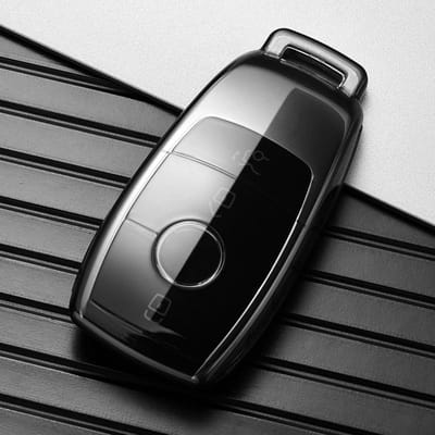 Coque Housse de Protection Transparente en TPU pour Clé de Voiture Mercedes Benz Classe E C S Glc E200 E400 E63 W213 S550 S560 C260 A200 Coque de Clé Protecteur gray