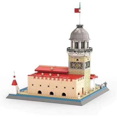 Turkije Istanbul Meidentoren Architectuur Bakstenen Model 909 STUKS Bouwstenen Bouwpakket Speelgoed Voor Volwassenen Cadeaus gray