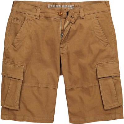 JP 1880 - Heren - Cargobermuda Buik-Fit cargozakken - Goudbruin - Maat 70