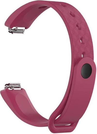 KELERINO. Siliconen bandje geschikt voor Fitbit Inspire (HR) - 3D Design - Rood - Large