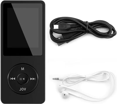 Draagbare MP3-speler - Muziekspeler Radio - Muziek Luisteren Reizen - Bluetooth 5.0 FM Radio - 64 GB Opslag - Zwart
