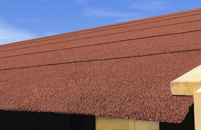 Zelfklevende Bitumen Dakbedekking 2,5 m² - Dakfolie met Leisteenlook (Rood)