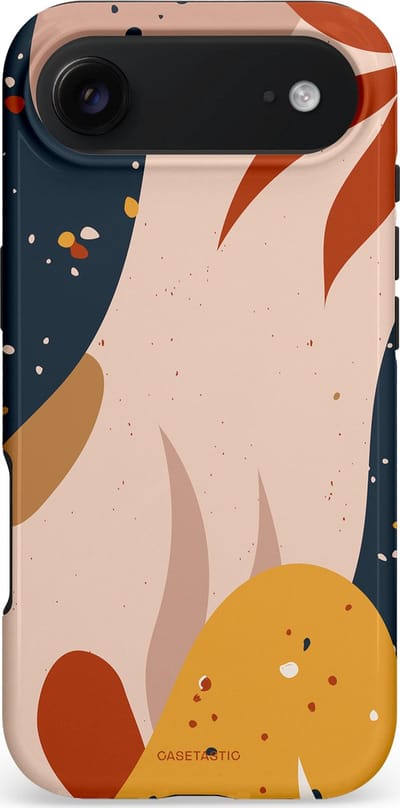 Casetastic hoesje geschikt voor Apple iPhone Air - MagSafe - Dubbellaagse bescherming - Terravorm - Fashion Case - Zand Donkergrijs Perzik Okergeel