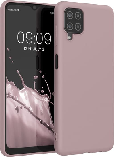 kwmobile telefoonhoesje geschikt voor Samsung Galaxy A12 - Hoesje voor smartphone - Back cover in licht oudroze