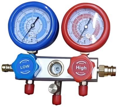 Complete Vacuümpomp Set voor Airco Service en Reparatie - Inclusief Manifold Meter