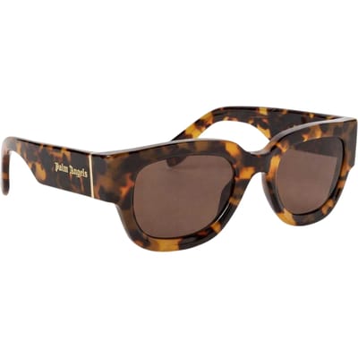 Palm Angels Heren Monterey Rechthoekige Zonnebril (Havana Bruin)