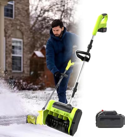 Elektrische Sneeuwschuiver - Sneeuwblazer - Terras Sneeuwvrij - 90 Minuten Accu - 25cm Breed