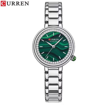 Curren Dames Horloge Zilver&Groen | Luxe Dames Horloge | Dames Sieraden | Luxe Geschenkdoos | Vrouwen Cadeau |