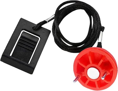 Loopband Veiligheidssleutel - Stopcontact Replacement - Fitness Veiligheid - Magnetische Werking - Ronde Socket - Zwart