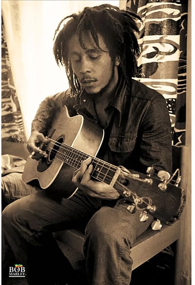 Bob Marley poster - Reggae - Muziek - Gitaar - Rasta - Jamaica - 61 x 91.5 cm