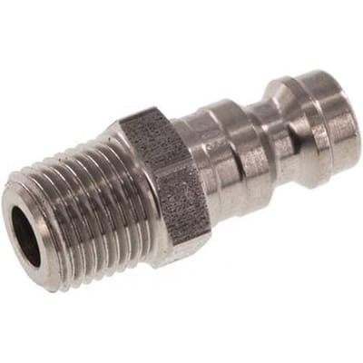 RVS DN 5 Luchtkoppeling Insteeknippel 1/8 inch NPT Buitendraad - CLP5-M-S-P-018N