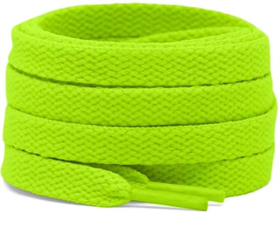 Jumada's - Neon Groen Schoenveters - 100 cm - Platte Veters - Set van 2 Paar - Voor sneakers & Casual Schoenen