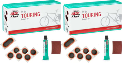 Reparatieset voor fietsbanden - Inclusief patches, vulkaniseervloeistof en schuurpapier