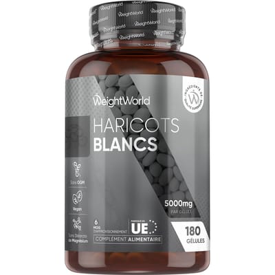 WeightWorld Witte Bonen Extract - 5000 mg - 180 vegan capsules voor 6 maanden - White Kidney Bean met extra chroom en zink