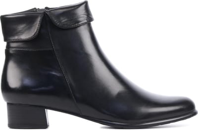 Everybody Vrouwen Leren  Enkellaarsjes / Laarzen / Damesschoenen 49146 - Zwart - Maat 37