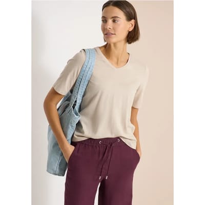 Basic Shirt met V-hals