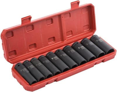 Opsteekdoppen Set 1/2 Inch 10 Stuks CrMo Inclusief Maten 13 t/m 26 mm