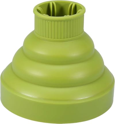 Föhn Diffuser - Haarblazer Opzetstuk - Krullen Stylen - Opvouwbaar Siliconen - 4-5cm Mondstuk - Groen