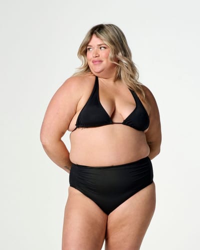 Moodies menstruatie zwemkleding - Bikinitop - Zwart - maat XXL