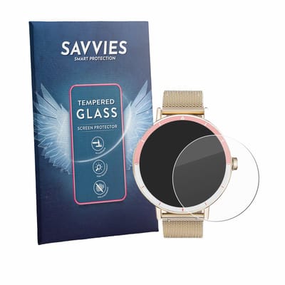 Savvies - Glas Screenprotector voor Keeponfit Smartwatch 1.27" - Gehard Beschermglas 9H