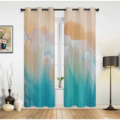 Potlood Digitaal Bedrukte Raamgordijnen voor Woonkamer Keuken Polyester Effen Lang Kreuk Digitaal Kleurpotlood Bedrukte Gordijnen 100W160H(CM)40x63in&Grommet Top