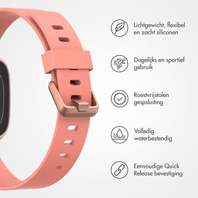 imoshion Siliconen bandje voor de Fitbit Versa / Versa 2 / Versa Lite - Maat S - Grapefruit