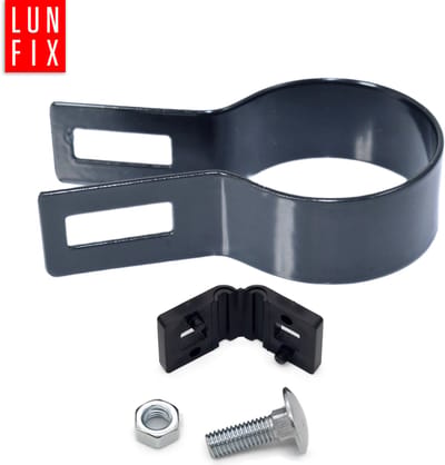 LUN FIX - Rond einde 42 mm - Grafiet - Streben- en Zaunschelle - Gitterstabmatten