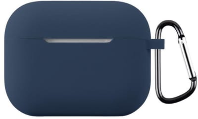Telestore - hoesje geschikt voor AirPods Pro 3 soft case cover - donker blauw - TPU hoesje Beschermhoes - AirPods Pro 3 Cover - AirPods Pro 3 hoesje - Geschikt voor Apple AirPods Pro 3 - gel hoesje met sleutelhanger