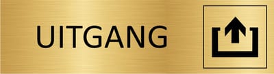CombiCraft deurbordje Uitgang in goud met tape - 165 x 45 mm