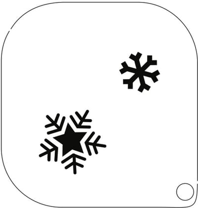 Schminksjabloon - Grimas - sneeuwvlokken - 7cm
