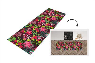 Keukenloper - Loper keuken - Meisjes - Fruit - Bloemen - Patronen - 150x50 cm - Keukenloper vinyl