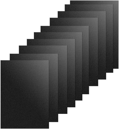 Kunststof Platen - ABS Platen - Modelbouw Materialen - Dikke Harde Platen - 10 Vellen - Zwart
