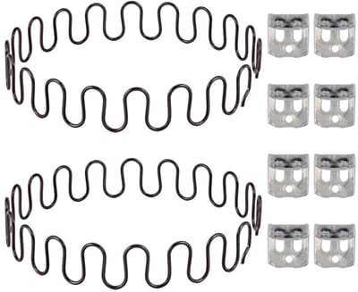 Sofa Veer Reparatieset, 2 Stuks 31" Veer met 8 Stuks S Clips, Geschikt voor Meubels, Auto en Interieurdecoratie, 4.0 Draaddiameter voor Optimale Ondersteuning