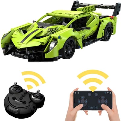 CadaBricks C51309W Phantom Ghost RC bouwset | City fast champions adventure | Creator and classic motor bouwpakket | Technic auto speelgoed ideas voor volwassenen & kinderen | DIY speed motor niet geschikt voor Lego | Bouwdoos met 416 bouwstenen