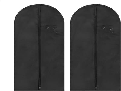 Zwart Non-Woven Stof beschermhoes Kleding 60 x 100 cm - Set van 2 stuks