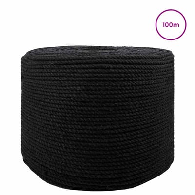 vidaXL - Katoenen - Touw - 2 - st - 2 - mm - 100 - m - Zwart - 100% - katoen