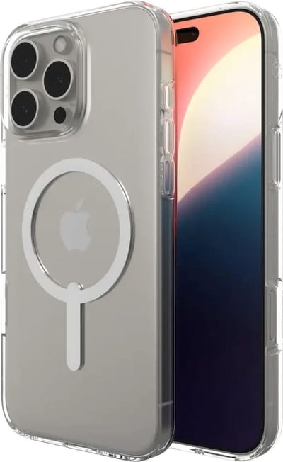 ZAGG Crystal Palace Lite Snap Hoesje Geschikt voor Apple iPhone 16 Pro Max - Grafeen Back Cover - Compatibel met MagSafe - Transparant