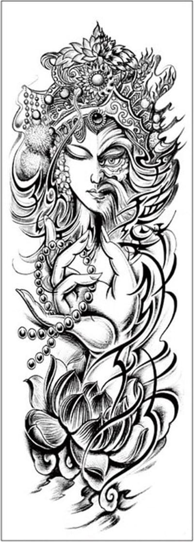 DW4Trading Tijdelijke Watervaste Metallic Dijbeen Tattoo - Festival - Nr. 8