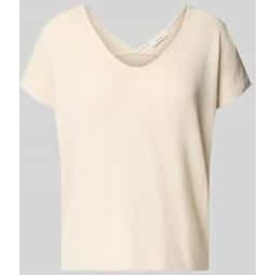 T-shirt van viscosemix met V-hals model 'SIRUKUS'